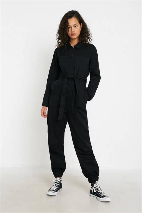 urban outfitters jumpsuit black|urban outfitters boiler suit.